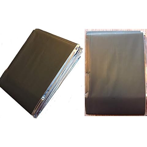 AMPRI Rettungsdecke Notfalldecke Rettungsfolie 210x160 cm Oliv Silber Cover