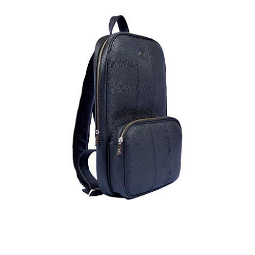 Sac à dos homme JAH Caesar noir brillant 13x30x42 cm urbain