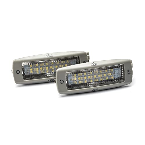DYYK 2X LED Interior Domo Mapa Lámpara Techo Luz de Lectura Apto for VW Golf Passat 1997-2005 Beetle Tiguan Skoda Superb Seat Leon Yeti Celi