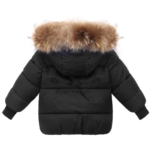 AIMISYOU Jaqueta masculina tamanho 10-12 inverno macio puffer casaco preto quente isolado roupas de