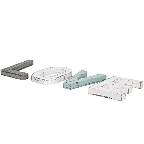 Mygift Decorative Table Decor, Distressed Multi-Colored Wood Love Block Cutout Word Sign, Valentine's Day Gift #TOP6