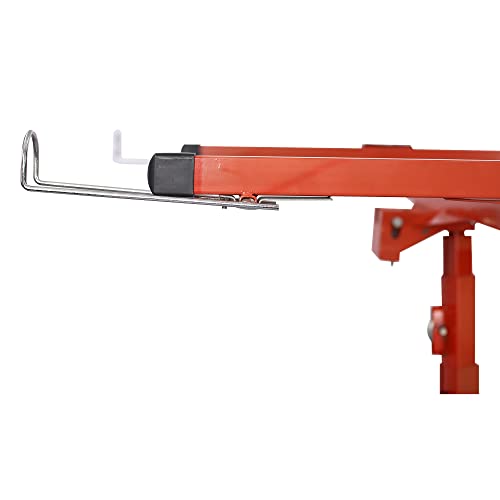 Drywall Hoist 16ft Lifter Wallboard Jack Adjustable Ceiling Panel Lift Plasterboard Lifting Tool for Construction Heavy Duty Gypsum Board Lifter with Telescopic Arm for Home and Commercial Use Red - Thumbnail 4