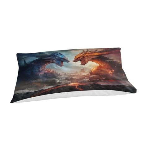 Funda nórdica de dragón con cremallera textil microfibra suave infantil 3 piezas 6
