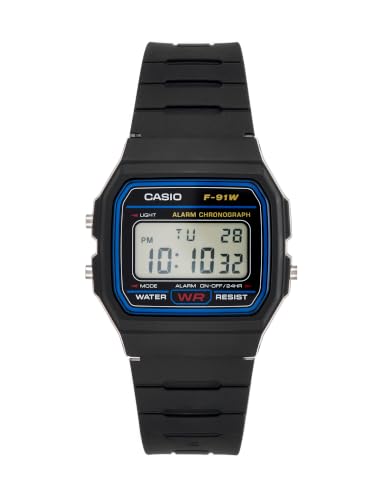 Casio F-91W-1DG Men’s Classic Chronograph Digital Watch Black