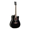 Yamaha FGC-TA Dreadnought Cutaway Transacoustic Guitar w/ Chorus and Reverb, Black