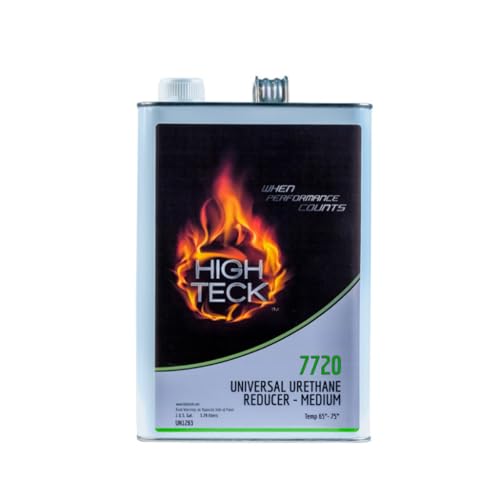 High Teck 7720-1 Medium Urethane Reducer 1 Gallon 7080F Application Range Superior Gloss and Leveling Virgin Solvent Formula Compatible With Most Primers Basecoats and Clearcoats