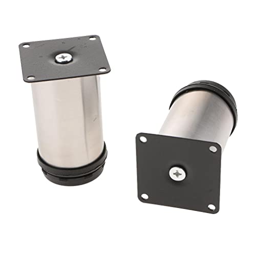 Patas de acero inoxidable de 12cm para elevar armarios y limpiar cómodamente 7