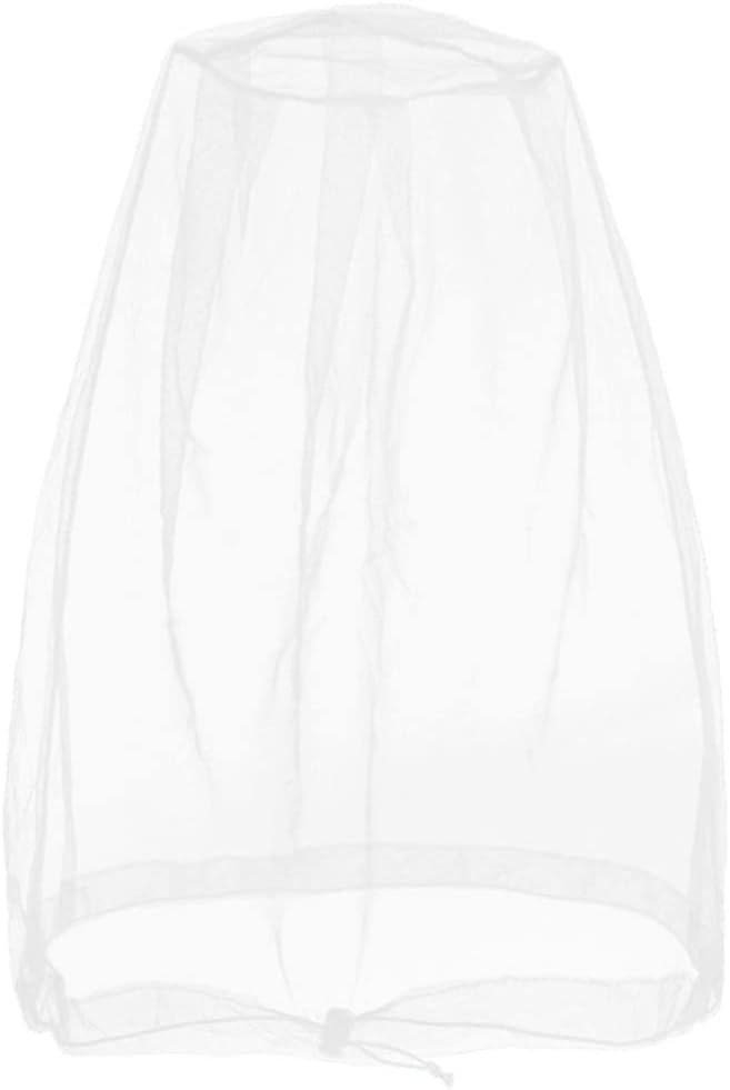 Cinvo Head Hat Bug Net Face Netting for Bugs No See Ums Insects Gnats Biting Midges from Outdoor Activities, Spacious Net Room Works Over Most Hats Comes with Free Stock Pouches- White