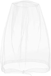 Cinvo Head Hat Bug Net Face Netting for Bugs No See Ums Insects Gnats Biting Midges from Outdoor Activities, Spacious Net Room Works Over Most Hats Comes with Free Stock Pouches- White