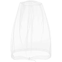 Head Hat Bug Net Face Netting for Bugs No See Ums Insects Gnats Biting Midges from Outdoor Activities, Spacious Net Room Works Over Most Hats with Free Stock Pouches- White