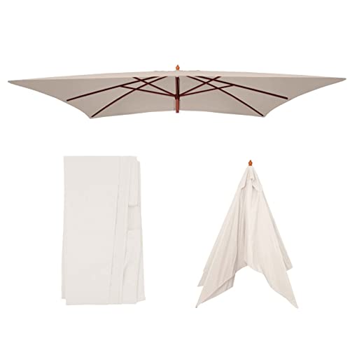 Mendler Telo copertura ricambio per ombrelloni rettangolari Florida 300x400cm - avorio