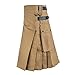 Produktbild YFZCLYZAXET Kilt Rock Gothic Knight Kleidung Erwachsene Männer Faltenrock Kilt Für Halloween Cosplay 3_Khaki_XXL