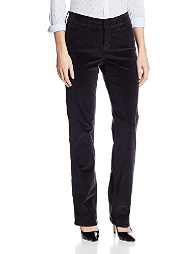 NYDJ Damen Marilyn Straight Leg Velvet Jeans, schwarz, 46 Cover