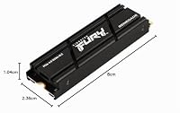Kingston FURY Renegade 4000G PCIe 4.0 NVMe SSD W/ HEATSINK - Für Gamer, Enthusiasten und Hochleistungsnutzer - SFYRDK/4000G, schwarz – Ansicht 7