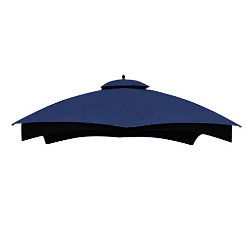 Eurmax USA High Performance Replacement Canopy Top for Lowe's Allen Roth Heavy Duty Gazebo Roof Gazebo Top with Air Vent 10X12 Cover #GF-12S004B-1, Replacement Top Only（Navy Blue）