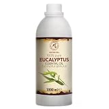 Aceite Esencial de Eucalipto 1000 ml - Eucalyptus Globulus - Natural y Puro - Aceites Esenciales para Difusores - Fragancias para el Hogar - Jabones y Velas - Sauna - Aroma a Eucalipto - Aromaterapia