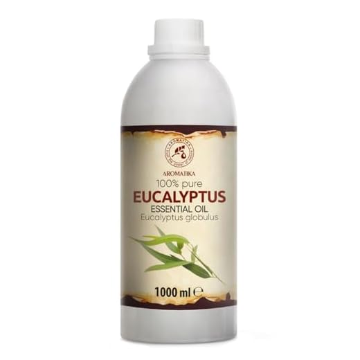 Aceite Esencial de Eucalipto 1000ml - Eucaliptus Globulus - Aceites Esenciales de Aromaterapia - Aceite de Eucalipto 100% Puro para Inhalación - Difusores y Velas Caseras - Sauna - Baño de Vapor