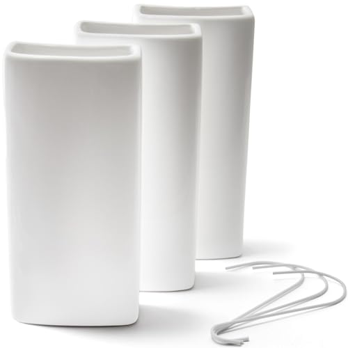 Ligano - Ligano - Lot de 3 humidificateurs d’air pour le radiateur - En céramique -Blanc