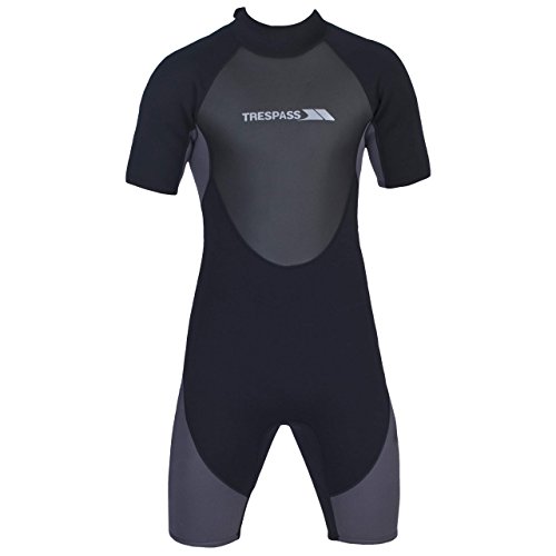 Trespass Scuba - Traje corto de neopreno para hombre (XXS/Negro)