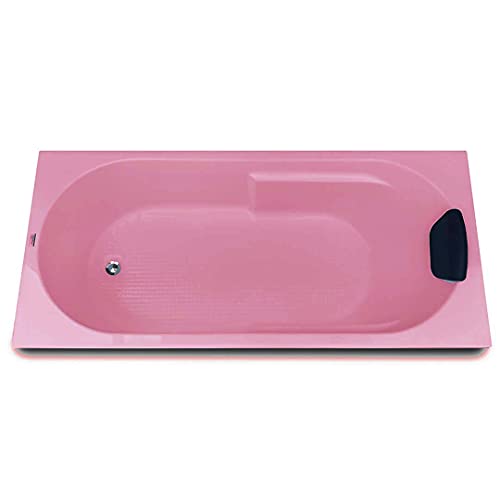 Image of MADONNA Divine Acrylic 5.5 feet Rectangular Bathtub (with Headrest) (Pink)