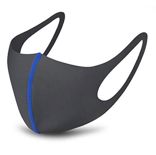 Unisex Dry Fit Tech Face Mouth Protective Washable Reusable Double Fabric Layers Quick Dry Sports Made In Korea (Pack of 3, Gray)