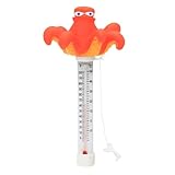 Schwimmendes Pool-Wasserthermometer: Temperaturmessgerät für Pool, leicht zu lesen, präzises schwimmendes Thermometer, Cartoon-Design, Temperaturkontrolle