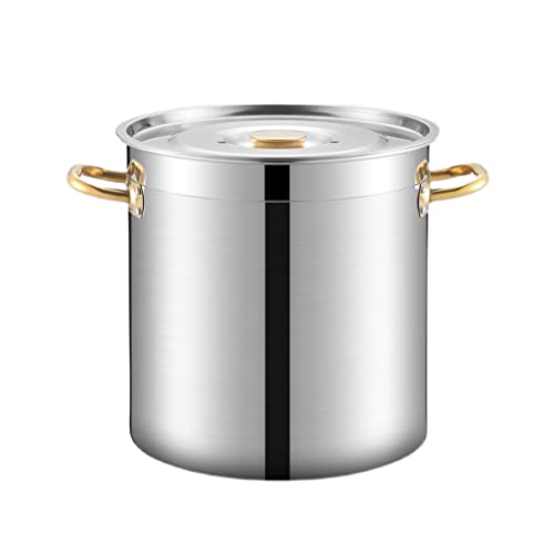 Ollas grandes de acero inoxidable de 90L para guisos y sopas con tapa