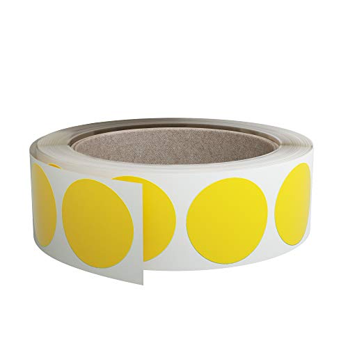 Royal Green 30mm Dot Stickers Pastel Yellow Roll - 1000 Pack