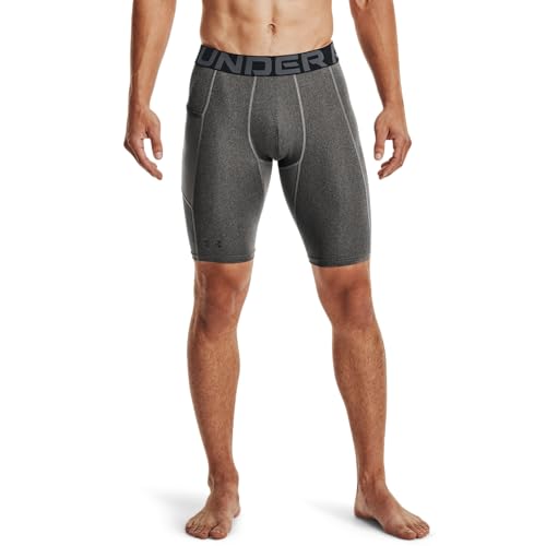 Under Armour Bermuda longa masculina HeatGear, Cinza escuro (090)/preto, PP