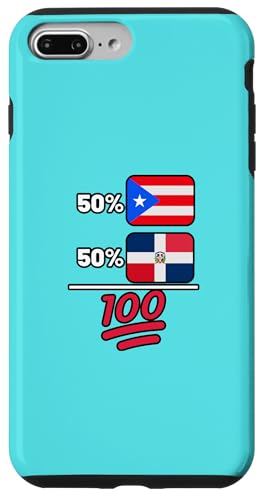 プエルトリカン プラス ドミニカの遺産の国旗 スマホケース iPhone 7 Plus/8 Plus 用