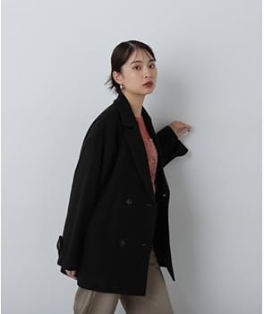 オーバーサイズPコート ブラック N. Natural Beauty Basic エヌ ナチュラルビューティーベーシック N. Natural Beauty Basic