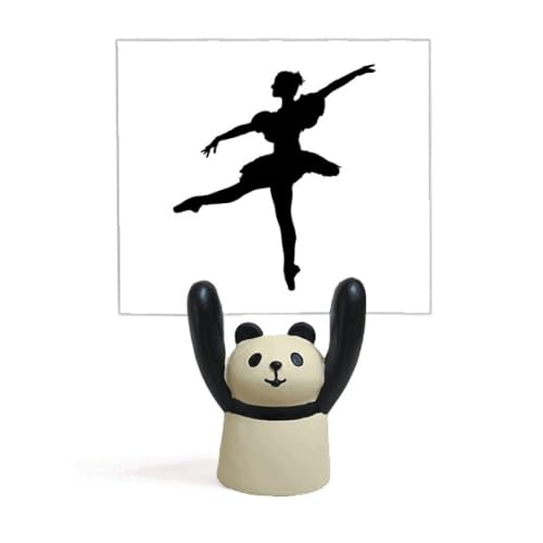 Porte-photo panda ballerine de danse en résine pour bureau