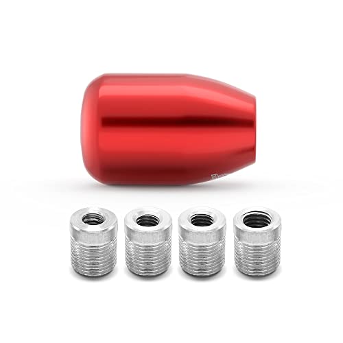 Amazing Auto (Red) 6 Speed Automatic Manual Weighted Shifter Knob Gear Shift Knobs For Mazda Miata Nissan 350Z Subaru Sti With Metal Adapters M8X1.25,M10X1.25, M10X1.5, M12X1.25 #TOP5