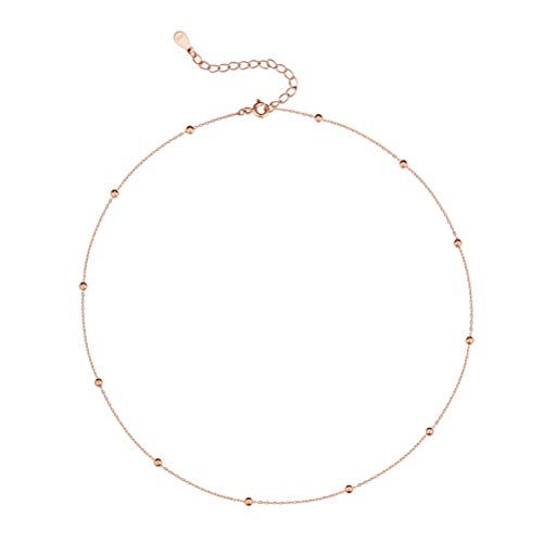 Collier ras du cou en argent sterling pour sublimer vos tenues d'été - Perles satellite