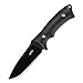 CIMA G712 Full Tang Fixed Blade Hunting Knife,with 5.5mm Thickness of AUS-8 Steel and G10 Handle for Outdoor Survival Camping and Everyday Carry (Black)