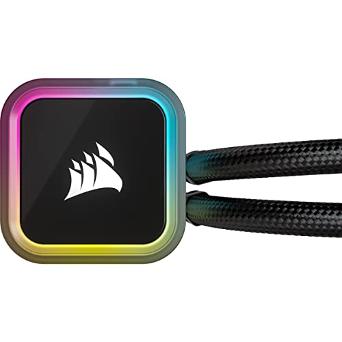 Corsair iCUE H150i RGB Elite Liquid CPU Cooler (16 Dynamic RGB LEDs, 120mm AF Elite Series FDB Fans, 360mm Radiator, iCUE Software Compatible, LGA 1700, 1200, 115X, 2066, and AM4 Sockets) Black - Thumbnail 3