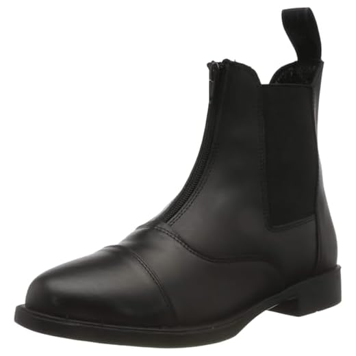 Rhinegold Boston Bottes de Paddock avec Fermeture éclair, 0, Noir, 10 (EU44)