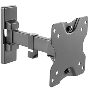 RICOO Monitor Halterung Wandhalterung Schwenkbar Bildschirmhalterung Monitorhalterung für 13-34 Zoll Flach Monitor-Arm Neigbar S3811 Computer Curved PC Bildschirm Wand-Halter VESA 75 x 13-34 x 100