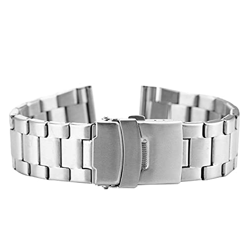 Sangle en argent acier inoxydable 20 22 mm du bureau aux soirées - 6