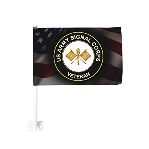 US Army Veteran Signal Corps 100% Polyester Fabric With Printing For Indoor Outdoor Decoration