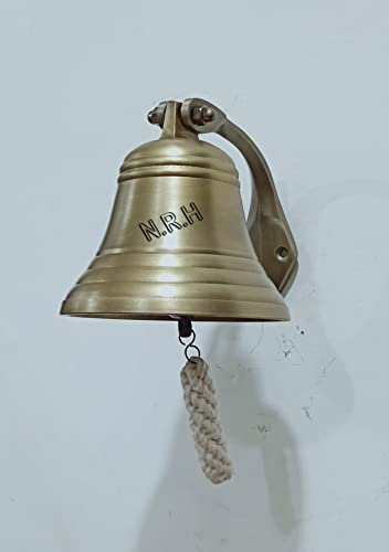 Campana para Colgar en la Pared para decoración de Pared (5 Pulgadas, latón)