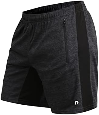 NEVER LOSE Men's Outdoor Quick Dry Lightweight Sports Shorts Zipper Pockets