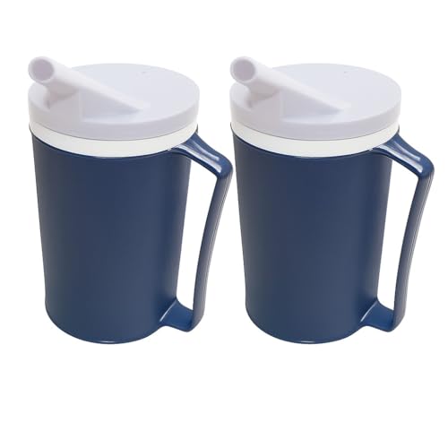 Rehabilitation Advantage Insulated Blue Adaptive Mug 2-Pack, 12 oz