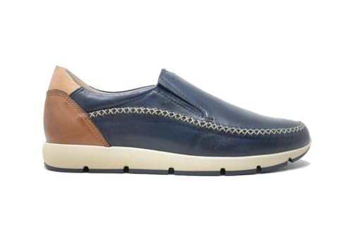 PITILLOS Mocasín 4050 para Hombre en Color Azul Marino y Cuero - Hombre Color: Marino Talla: 43