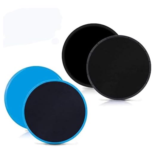 Gliding Discs Core Sliders Exercise Sliders 4 Pack Dual Sided Gliding Slider for Carpet or Hard Floors Core Fitness Ultimate Core Training Gym and Full Body Workout’s at Home or Travel Black & Blue