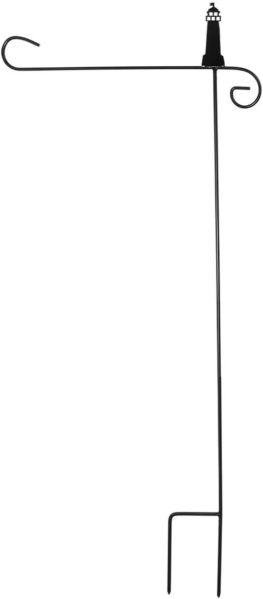 Briarwood Lane Wrought Iron Lighthouse Garden Flag Stand