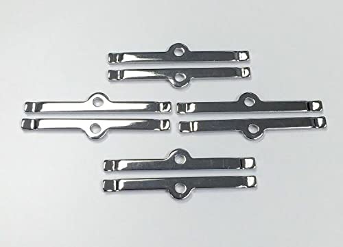 Hot Rod Chrome Valve Cover Hold Down Spreader Bars, Compatible with Chevy SB SBC 283-400