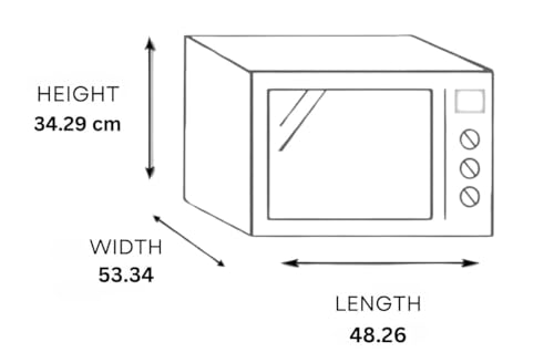 Image of PVC Microwave Oven Cover for IFB 30L 30BRC2 | Full Closure Zip | Waterproof & Dustproof | Attractive Digital Print | Wipe Clean | Stain Resistant | 48 x 53 x 34 cm | Blue Grey Leaf Design