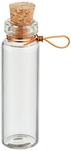 Solid Oak Steampunk Glass Accents 3/Pkg-Laboratory Bottles, Clear