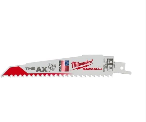 6" L Bi-Metal Reciprocating Saw Blade, 5 pk.